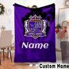 Custom Name Sanfrecce Crest Throws Blanket Flannel Blankets for Couch Bed Gifts for Men Women Picnic blanket Christmas fan gifts