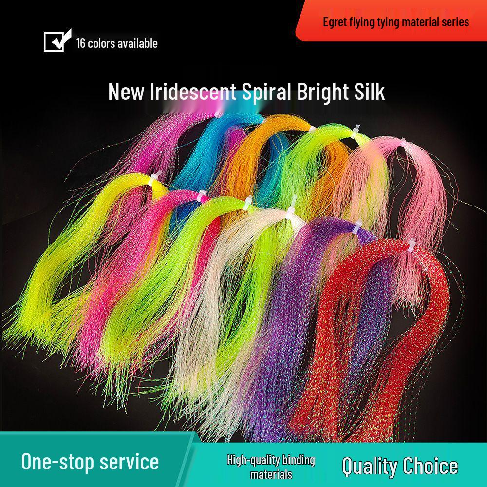 

Материалы для вязания мушек White Heron Silk Iridescent Flashabou - 16 цветов