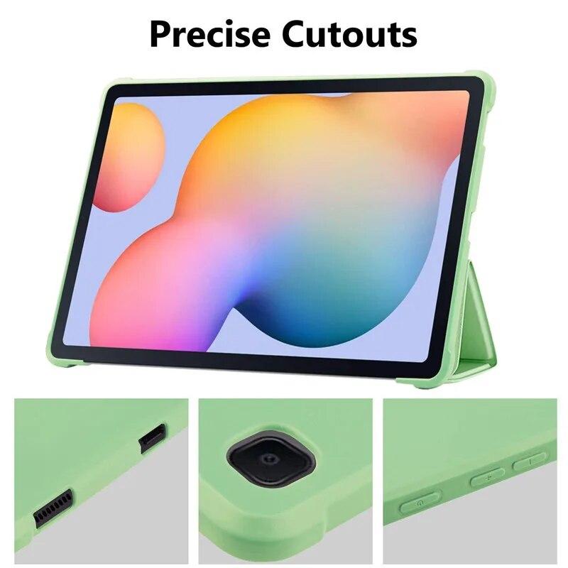 Pouzdro na tablet pro Samsung Galaxy Tab S9FE A8 10.5 S6 Lite P610 P615 A7 Lite T220 S7 S8 S9 PU Smart Leather Shockproof Cover