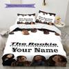 The Rookie Benutzerdefinierter Name Muster Bettwäsche Steppdecke Set Bettbezug Kissenbezug Zuhause Geburtstagsgeschenk(1 Bettbezug + 2 Kissenbezüge, ohne Füllung)