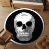 1pc Skull Bone Round Chair mat office Area Rug - Non-Slip, Floor Mat for Office, Bedroom, Ideal home decor gift p0105047