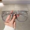 Simple Retro Thick Frame Square Anti-Blue Light Flat Glasses Trendy Unique Glasses Frame