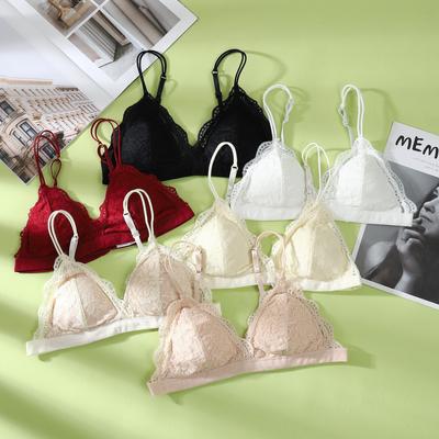 Sutien franțuzesc din oțel pentru femei, cu inel sexy din dantelă de vară, secțiune ușoară, cupă triunghiulară, lenjerie de corp, respirabil, moale, confortabil