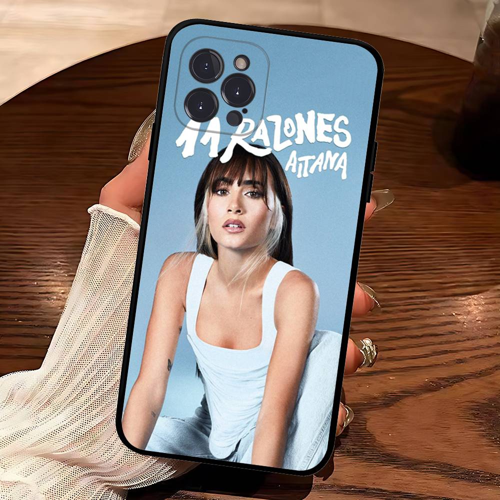 Spanish Singer Aitana Ocana Phone Case For IPhone 17 Air 16 15 14 Plus 13 12 Mini 11 Pro Max Black Cover