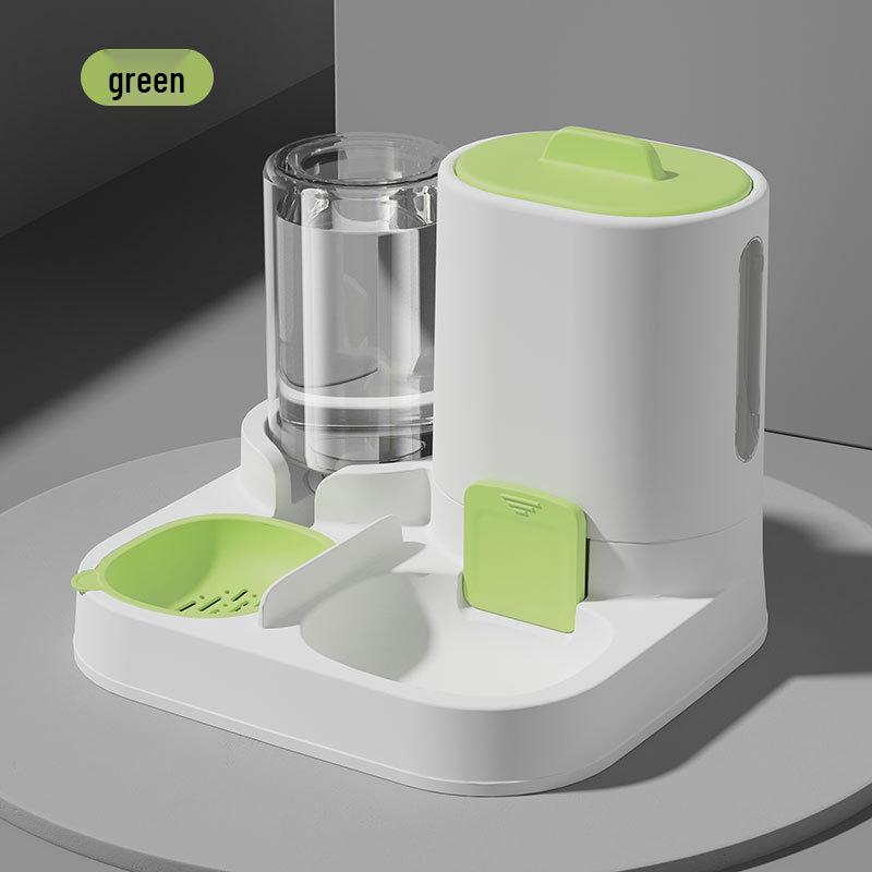 Pet Automatic Food & Water Dispenser with Large Capacity Dual Bowls for Cats & Dogs