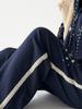 THE GREEN LAB Lace Side Line Track Pants [Navy]