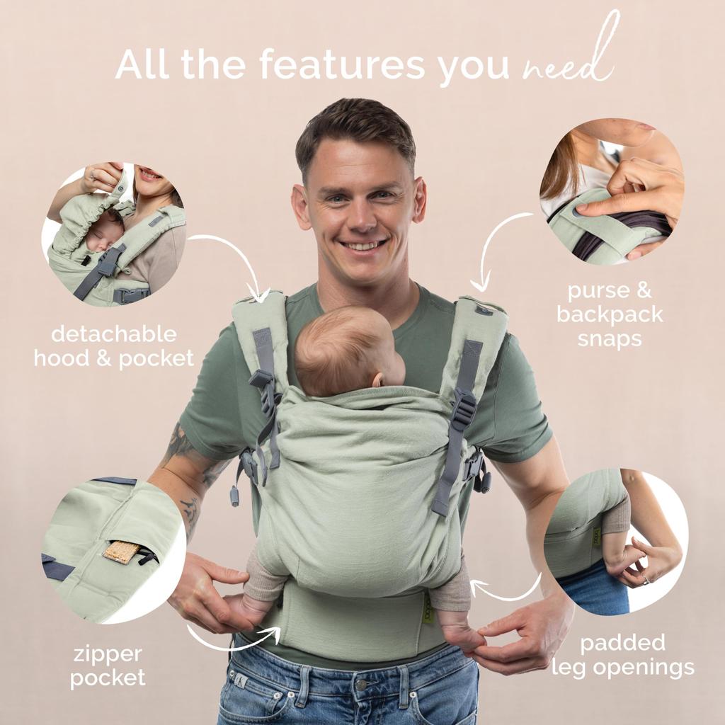 Boba X Ergonomic Baby Carrier Adjustable Infant Carrier for Newborns to Front and Backpack with Adjustable Padded Straps - Toddlers, Style,