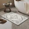 Rubber Non-Slip Quick Dry Absorbent Thin Bathroom Rugs Fit Under Door Bathroom Floor Mats-Shower Rug for In Front of Bathtub, Sink