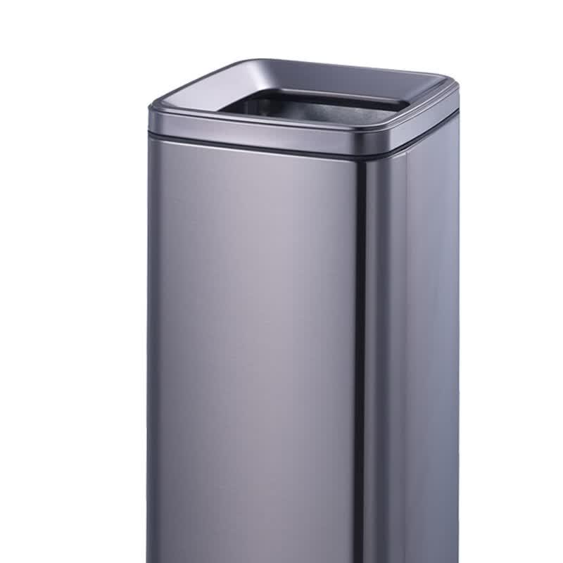 Commercial Stainless Steel Rectangular Open Top Trash Can, 23L