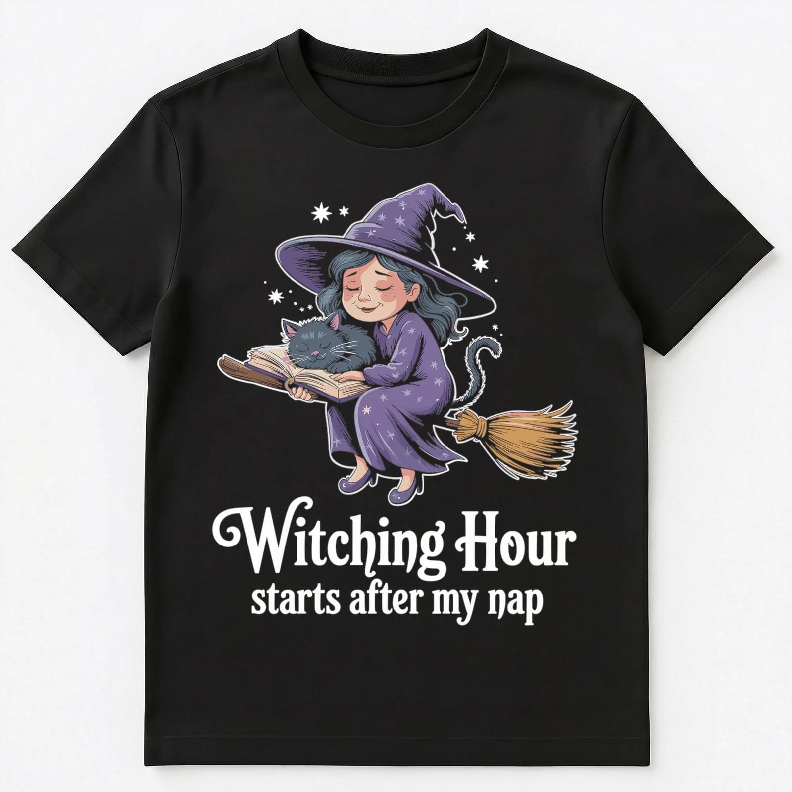 

Witchy Humor Lazy Magic Fantasy Sleepy Spellcaster Unisex T-Shirt XL