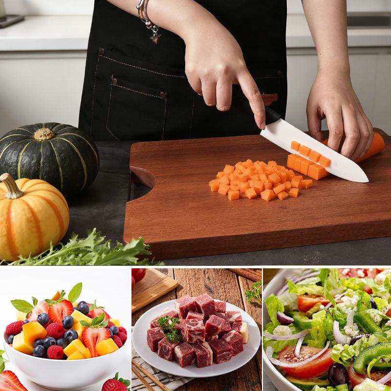 5Pcs Kitchen Knife Set with Sharpener, Chef Knife,Paring Knife,Scissors and Peeler,Non-Slip Handle Cookware for Home&Restaurant