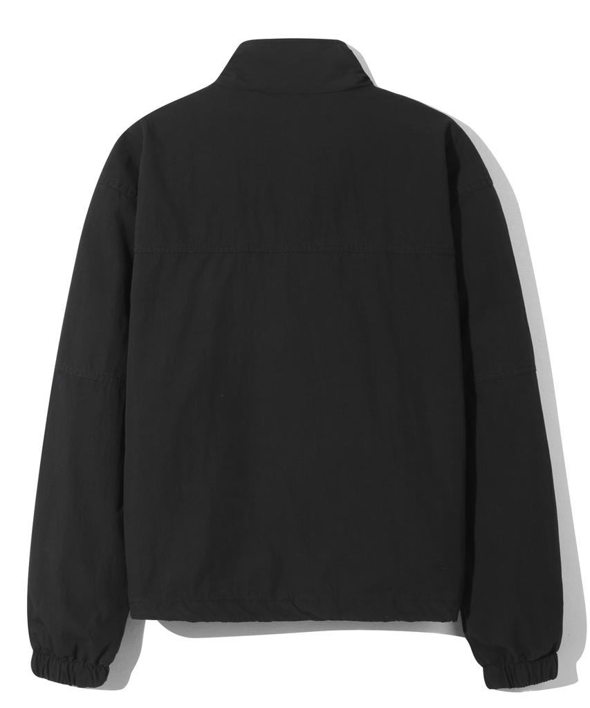 Basemoment Diagonal Cn Washed Zip-Up Jacket Black