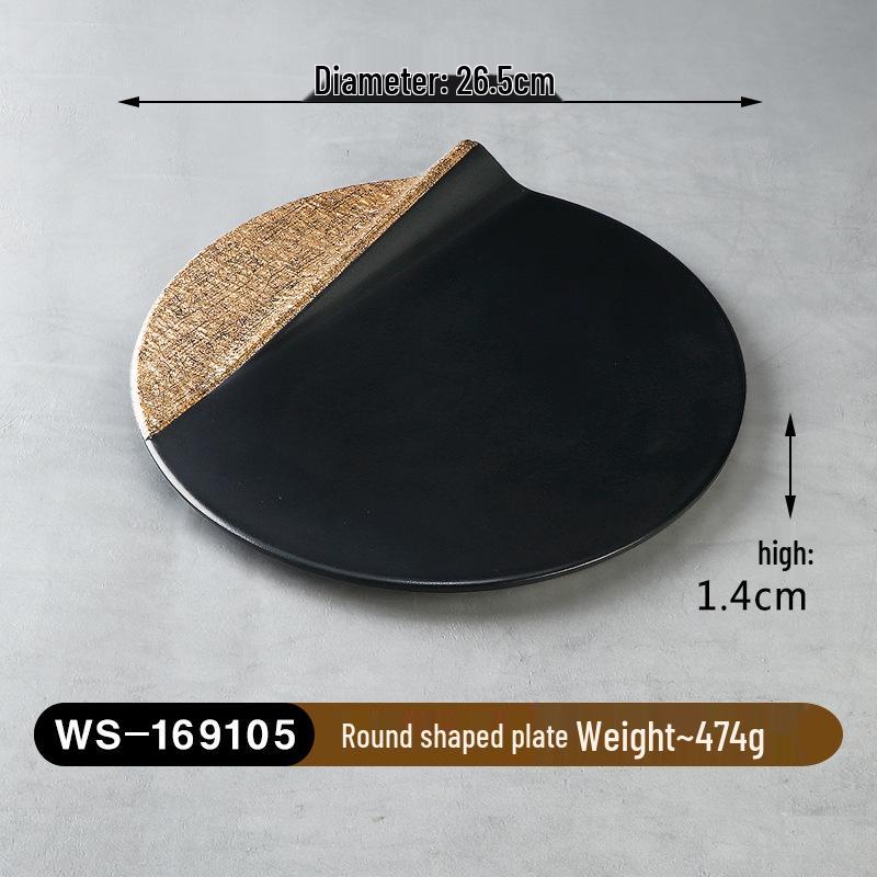 Melamine Imitation Porcelain Hot Pot & BBQ Plate with Handle