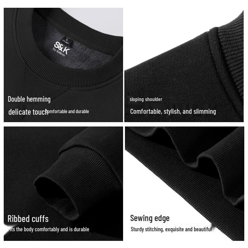 Baleno Men's S&K Series Fleece-Lined Crew Neck Sweatshirt