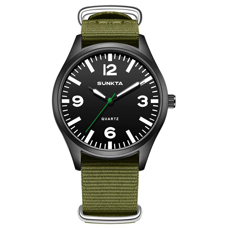 SUNKTA mens wristwatch nylon casual business waterproof clock luminous simple quartz Men's Fashion Watch relogios masculino