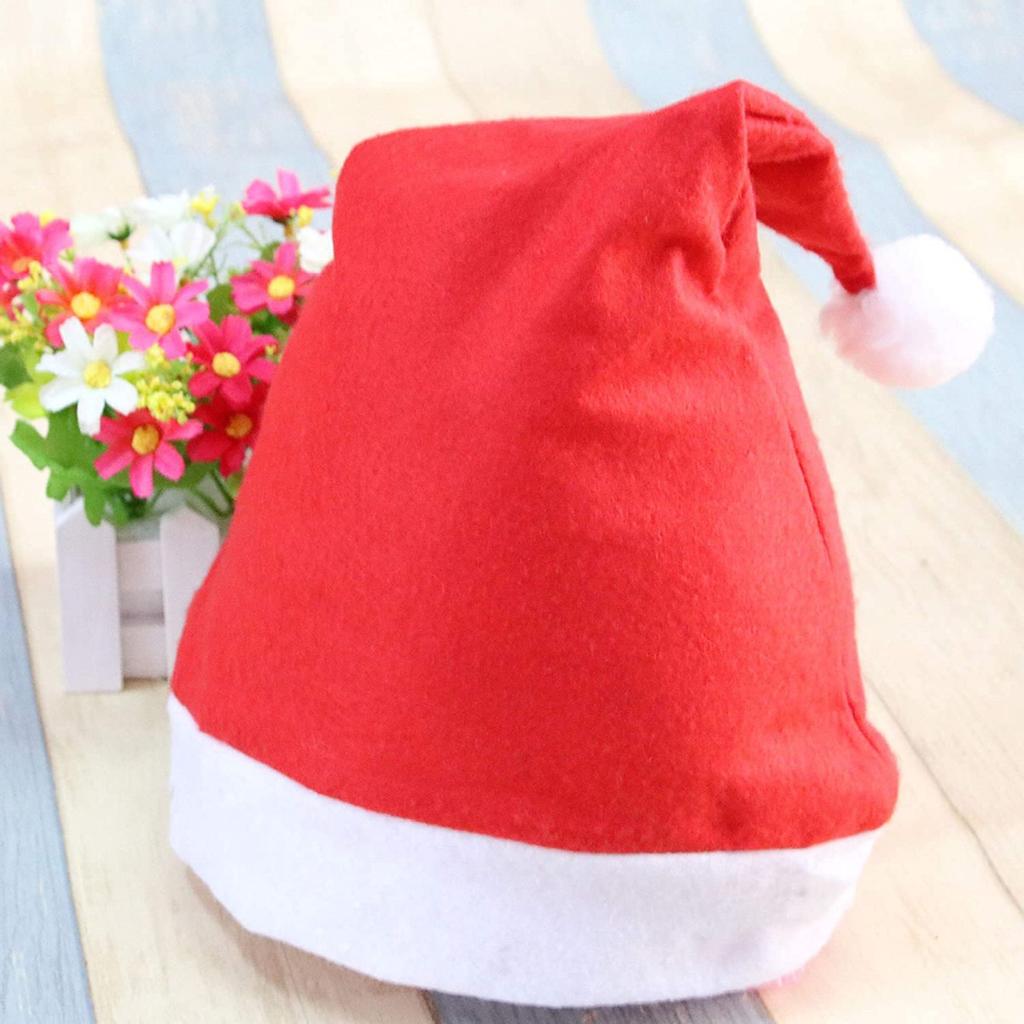 MM1 Santa Claus Hat Fancy Dress with Pompom Christmas Costume