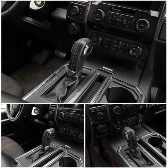 Car Gear Shift Lever Cover Trim Ring Frame Sticker for Ford F150 2015- Xmas