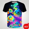 3D Print Cartoon Puffer Fish Graphic Fashion Boys Girls Summer Short Sleeve New Comfortable Soft Children's T-shirts