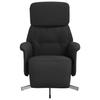 Recliner with Footrest Black Fabric