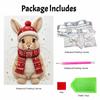 Frameless Pearl Painting Kit Festive Rabbit Aesthetic Wall Art DIY Sparkling Bead Canvas Room Decor Creative Craft Gift Idea