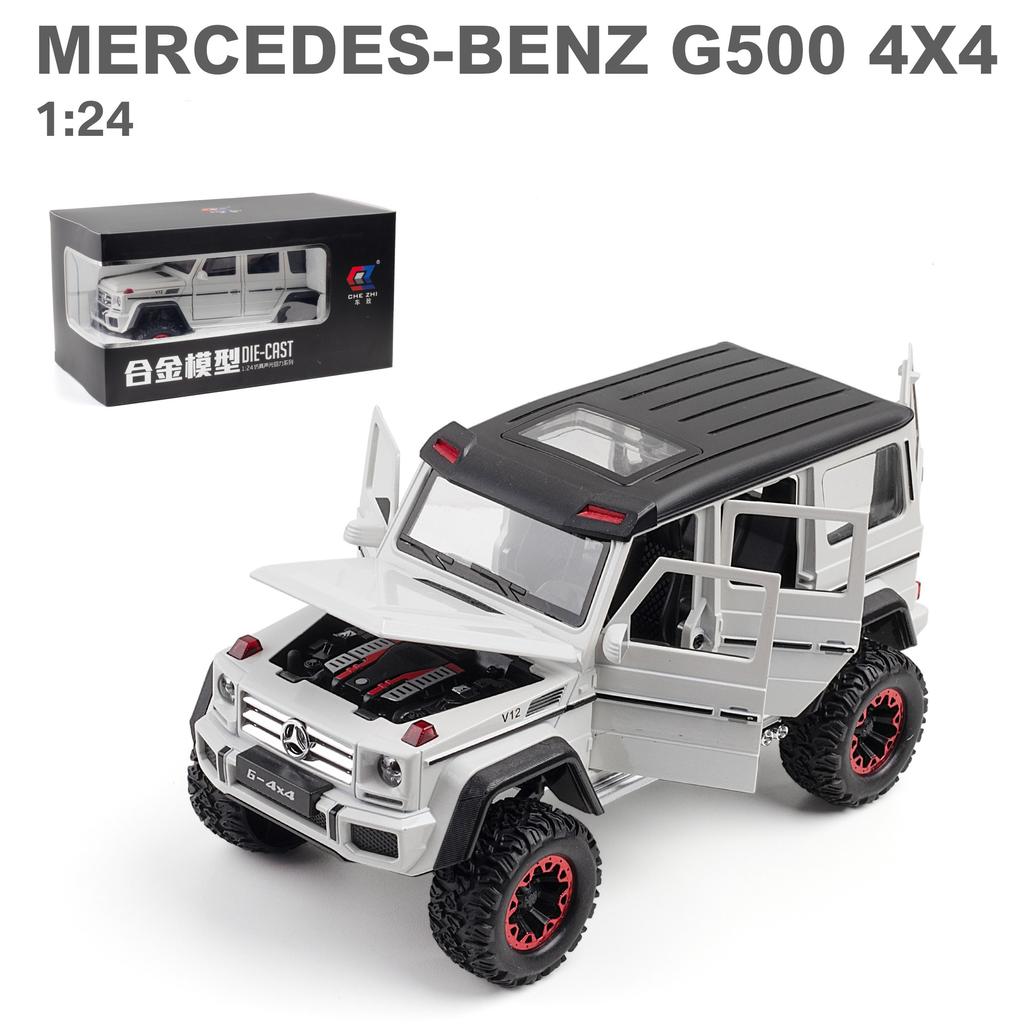 Model auta Benz G500 v měřítku 1/24, stahovací autíčko se zvukem a světlem pro děti Batole Kluci Dívčí Dárková kolekce