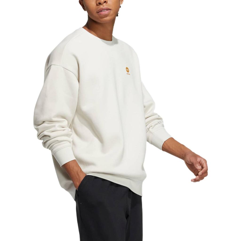 adidas Felpa Unisex Girocollo Stampa Logo Colore Solido Neo Top Bianco HY9656
