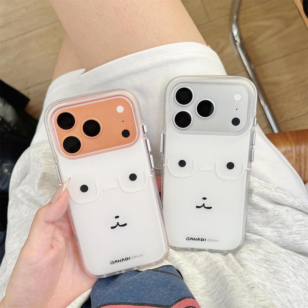 Double-Layer Cartoon Puppy Case for iPhone 14/13 Pro Max - Drop-Proof Full Coverage