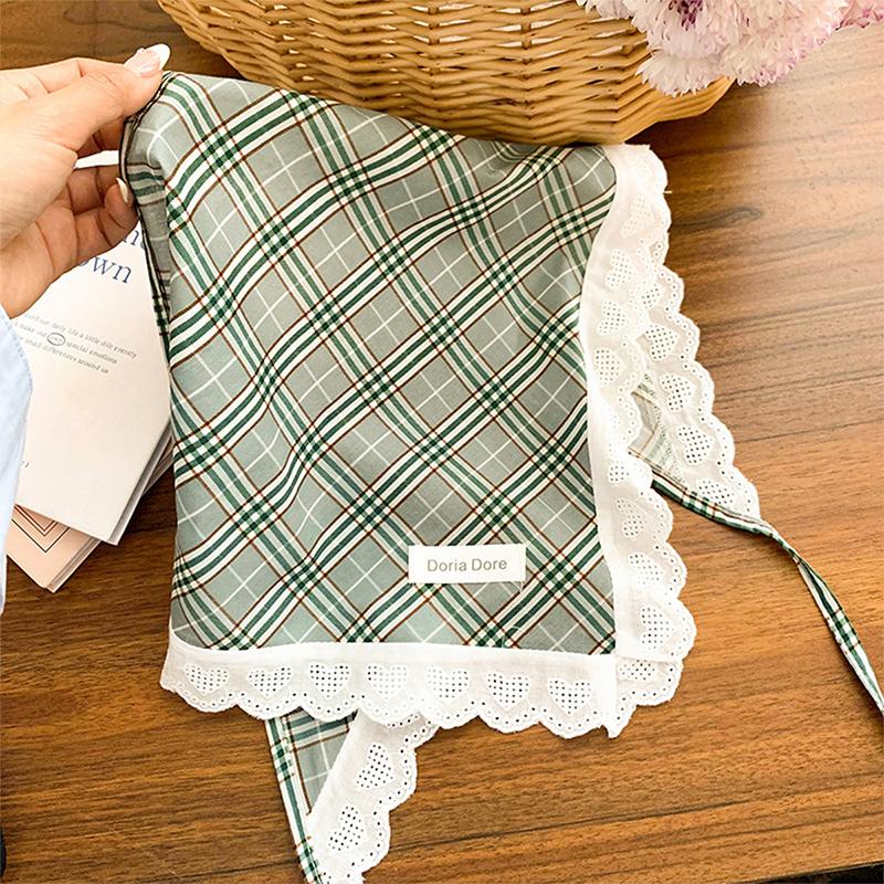 Kvinner Blonder Trekantskjerf Søte Jenter Solskjermingsskjerf Vår Sommer Fransk Strandstil Hårbånd Vintage Kvinne Dame Muslimsk Hijab