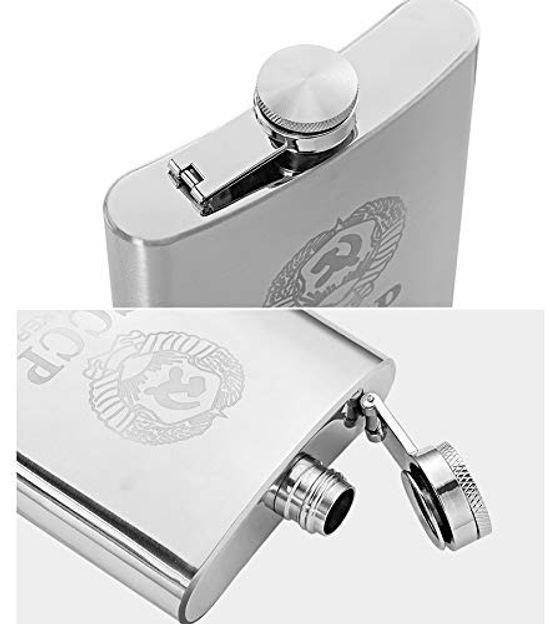 CCCP Skittles Bottle 18oz Whiskey Portable Big Bottle Hip Flask CCCP Emblem [Item]