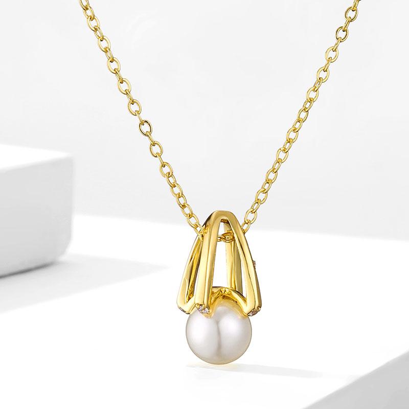 

ZAKOL Простое полое ожерелье с подвеской в виде треугольника и круга с искусственным цирконом, корейское трендовое минималистичное модное цирконовое украшение в подарок для женщин