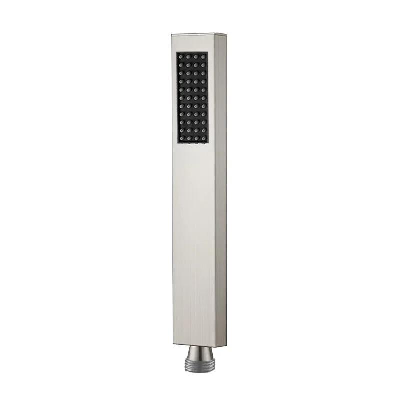 Bathroom 304 Stainless Steel Square Handheld Shower Hand Held Shower Head Wall Mounted Water Saving Hand Shower Head