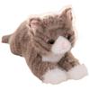 FUPUONE Realistic Brown and Black Cat Plush Toy Body Pillow (Light Gray)
