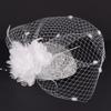Solid Color Bridal Headdress Wave Point Hair Clip Hat Temperament Small Top Hat  Women