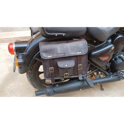 Leather Saddle Bag Pannier Bags For Royal Enfield New Classic 350 Side Bags 1