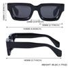 Fashion Rectangle Sunglasses Women Men Y2K Retro Eyewear Male Sun Glasses Thick Frame Vintage Shades UV400 Gafas De Sol