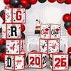 OHOME 8 Pack Graduation Decorations 2026 - Black Gold Balloon Boxes for Class of 2026 Party Favors Supplies - Graduation Party Decorations