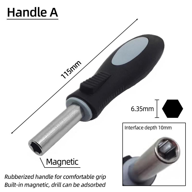 Set de biți magnetici pentagonali cu gaură Hex 1/4" Oțel S2 50mm Security Torx Biți de găurit Cheie cu clichet Unelte de mână