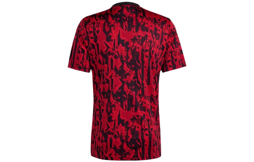 adidas Manchester United Soccer Jerseys Men's Red Black Moderate Straight Fit IA7242