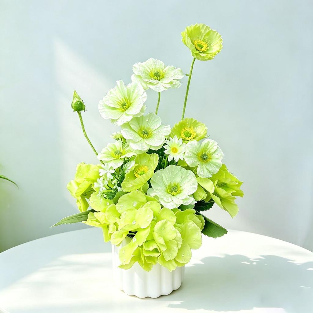 Künstlicher Mohn Wohnzimmer-Mittelstück Heimdekoration mit künstlichen Blumen Tisch-Mittelstück
