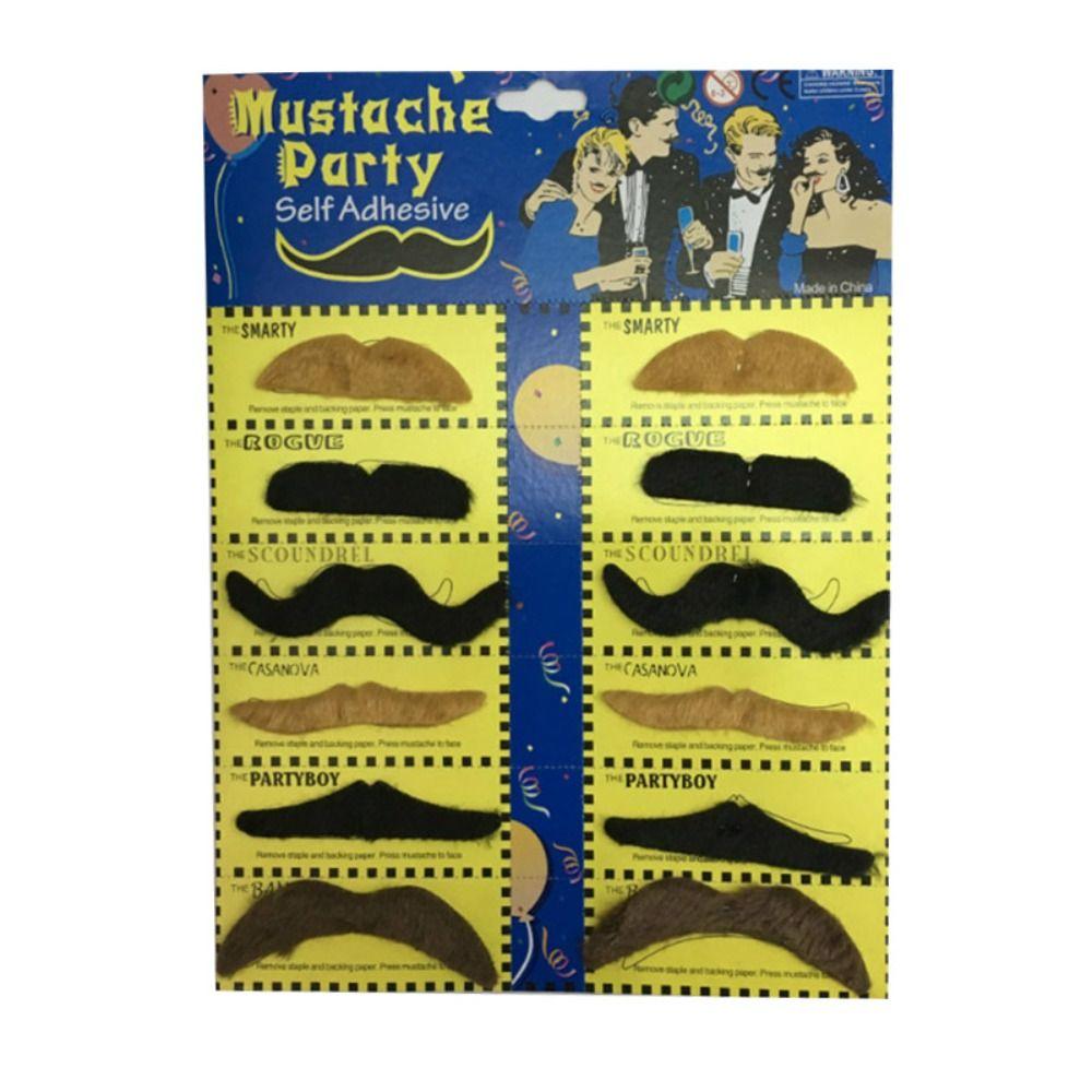 

Funny Realistic Fake Beard Realistic Halloween Fake Mustache Halloween Party 1pack Mix