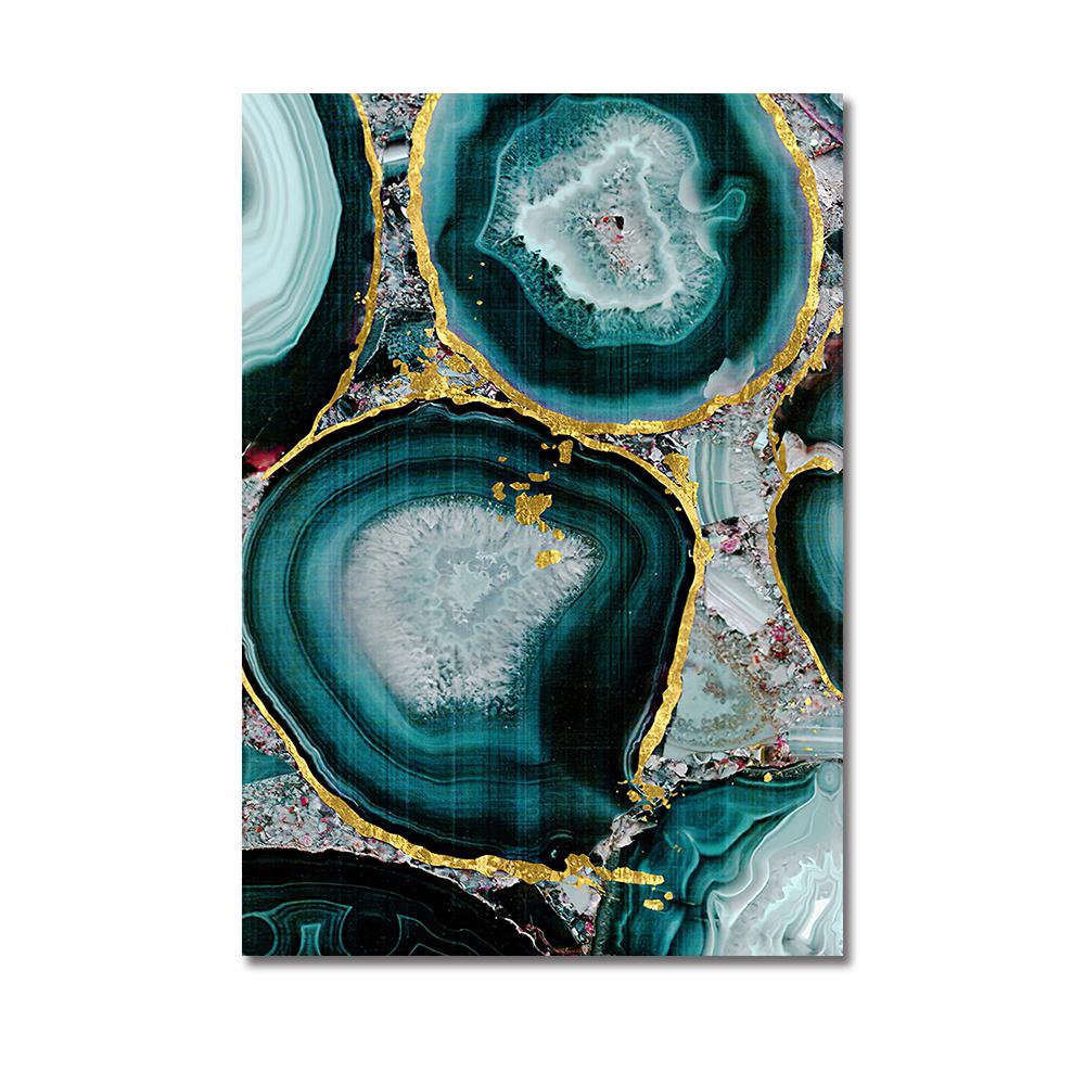 

Скандинавская абстрактная зеленая мраморная текстура, настенная живопись на холсте, современная золотая фольга, постер с принтом, картина для украшения гостиной 21x30cm no frame