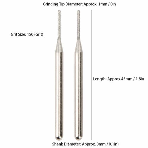 Diamond Drill Bit Set, 30 Bits, 3mm Shank, 1mm Shank, Polishing Bit, Grinding Bit