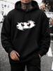 Unisex Hoodie, Halloween, Scary Red Eyes Graphic, Pullover Sweatshirt, Streetwear Gothic Style, Autumn Winter Casual Wear, Front Pocket And Drawstring