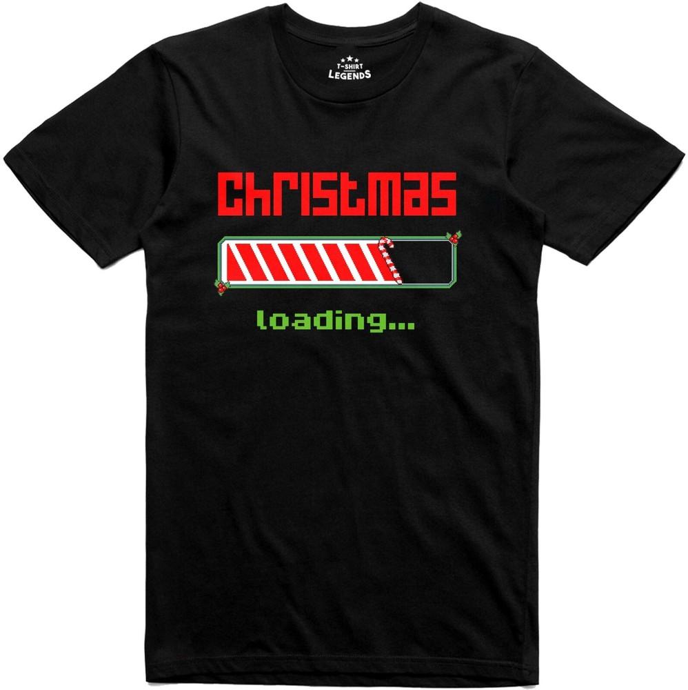 

Funny Christmas T Shirt Gift Pixel Retro Design Computer Game Regular Fit 4XL