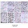 7/8pcs 3D Gothic Black Halloween Nail Stickers Cool Design Alphabet Letter Lace Castle Skull Y2K Manicure Decoration Accessories