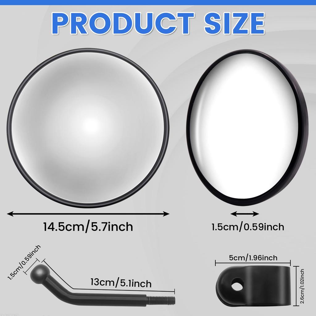 Truck curved auxiliary mirror for truck round side for large side for side view rearview blind spot tractor 1 piece set mirror, trucks, under-mirror,