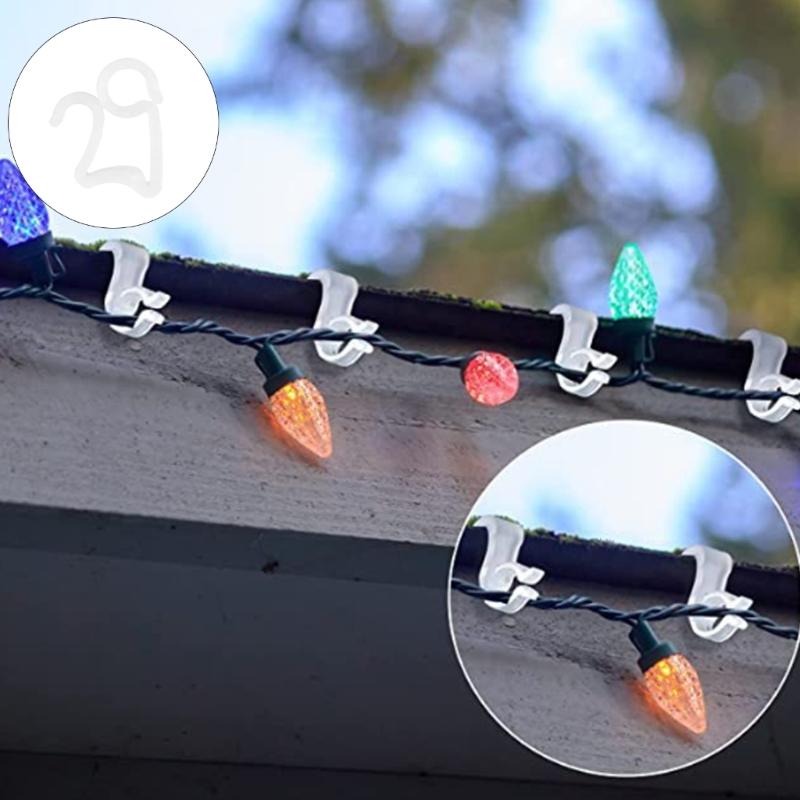 Multipurpose Plastic Hooks For Holiday Decorations Lights Wreaths Ornaments Quick Assembly Clip For Home Shop Event