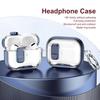 For AirPods Pro 2 Case TPU PC Earbuds Protective Cover with Switch/Stand/Carrying Hook