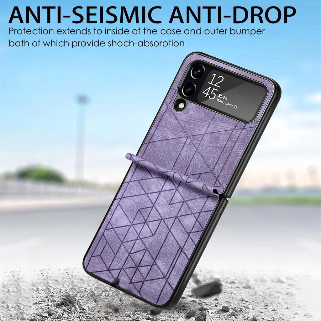 Do Samsung Z Flip 4 5g antypoślizgowe składane skórzane etui do Samsung Galaxy Z Flip4 Flip 4 Zflip4 torba na telefon chroniąca przed upadkiem