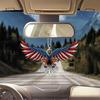 Acrylic American Unique Flag Eagle Car Interior Rearview Mirror Charm Keychain